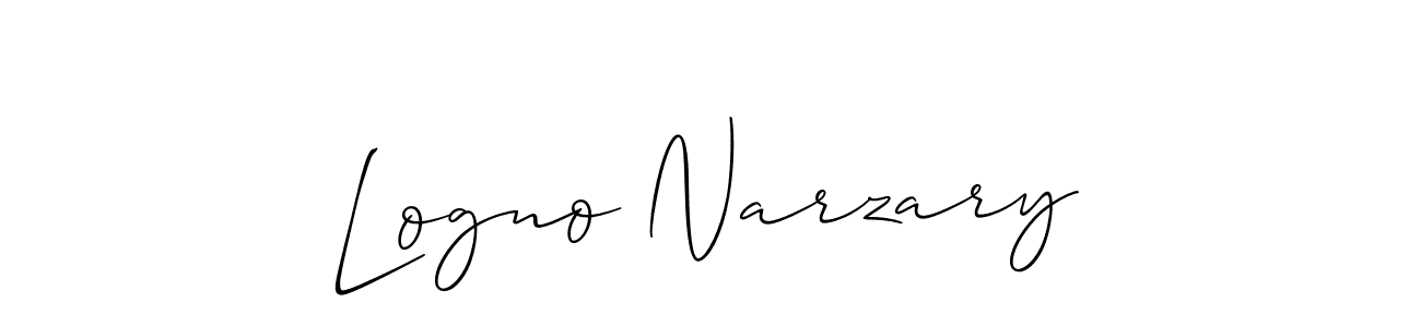 Make a beautiful signature design for name Logno Narzary. With this signature (Allison_Script) style, you can create a handwritten signature for free. Logno Narzary signature style 2 images and pictures png