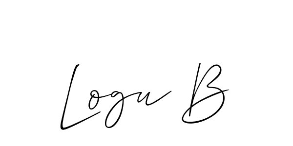 Similarly Allison_Script is the best handwritten signature design. Signature creator online .You can use it as an online autograph creator for name Logu B. Logu B signature style 2 images and pictures png