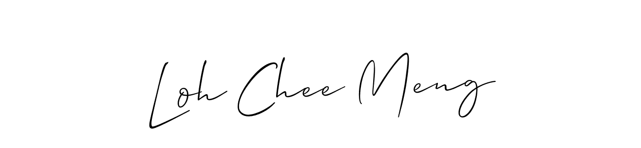 Best and Professional Signature Style for Loh Chee Meng. Allison_Script Best Signature Style Collection. Loh Chee Meng signature style 2 images and pictures png