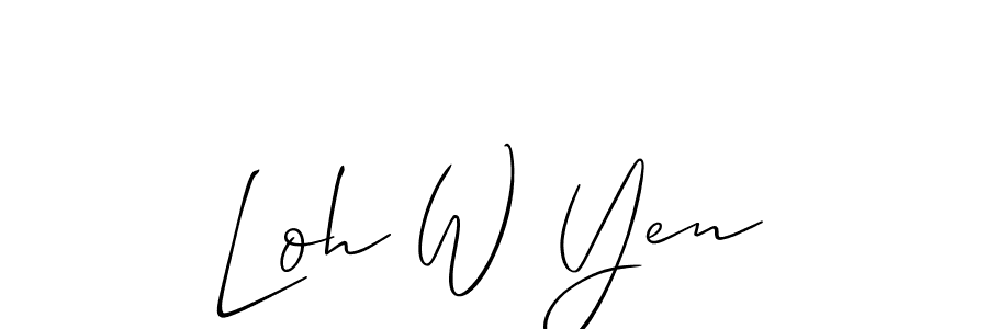Best and Professional Signature Style for Loh W Yen. Allison_Script Best Signature Style Collection. Loh W Yen signature style 2 images and pictures png