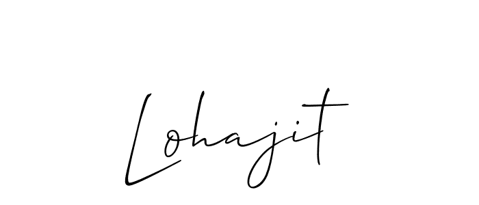 How to make Lohajit signature? Allison_Script is a professional autograph style. Create handwritten signature for Lohajit name. Lohajit signature style 2 images and pictures png