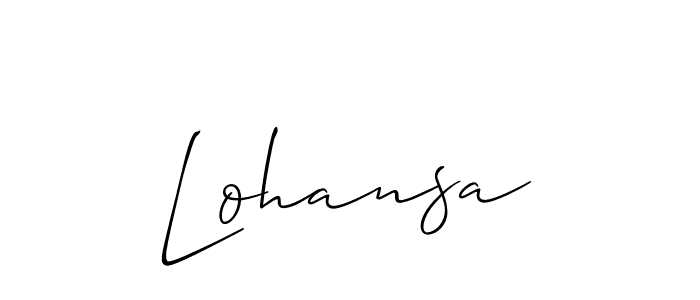 Allison_Script is a professional signature style that is perfect for those who want to add a touch of class to their signature. It is also a great choice for those who want to make their signature more unique. Get Lohansa name to fancy signature for free. Lohansa signature style 2 images and pictures png