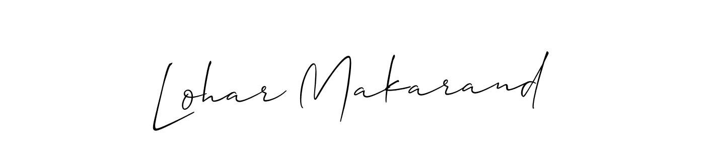 You should practise on your own different ways (Allison_Script) to write your name (Lohar Makarand) in signature. don't let someone else do it for you. Lohar Makarand signature style 2 images and pictures png