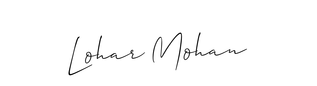 How to make Lohar Mohan signature? Allison_Script is a professional autograph style. Create handwritten signature for Lohar Mohan name. Lohar Mohan signature style 2 images and pictures png