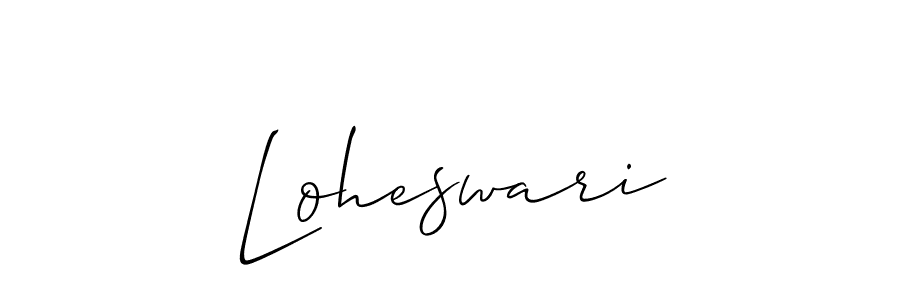 Loheswari stylish signature style. Best Handwritten Sign (Allison_Script) for my name. Handwritten Signature Collection Ideas for my name Loheswari. Loheswari signature style 2 images and pictures png
