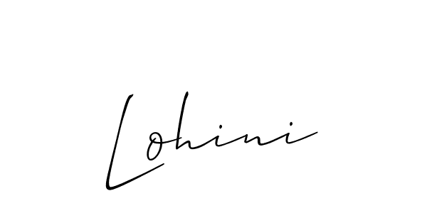 Design your own signature with our free online signature maker. With this signature software, you can create a handwritten (Allison_Script) signature for name Lohini. Lohini signature style 2 images and pictures png