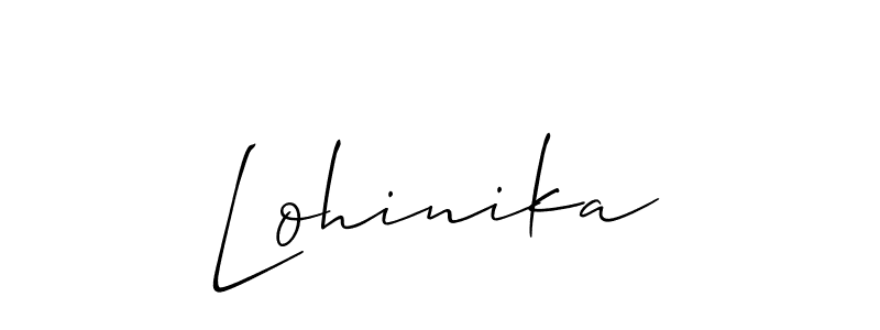 You should practise on your own different ways (Allison_Script) to write your name (Lohinika) in signature. don't let someone else do it for you. Lohinika signature style 2 images and pictures png