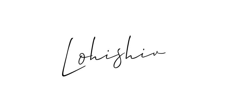 Create a beautiful signature design for name Lohishiv. With this signature (Allison_Script) fonts, you can make a handwritten signature for free. Lohishiv signature style 2 images and pictures png