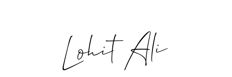 Make a beautiful signature design for name Lohit Ali. With this signature (Allison_Script) style, you can create a handwritten signature for free. Lohit Ali signature style 2 images and pictures png