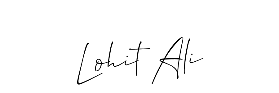 The best way (Allison_Script) to make a short signature is to pick only two or three words in your name. The name Lohit Ali include a total of six letters. For converting this name. Lohit Ali signature style 2 images and pictures png