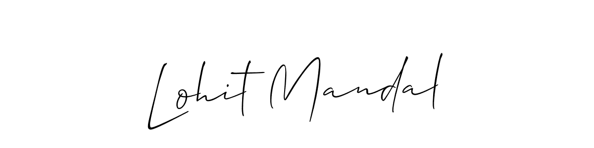You should practise on your own different ways (Allison_Script) to write your name (Lohit Mandal) in signature. don't let someone else do it for you. Lohit Mandal signature style 2 images and pictures png
