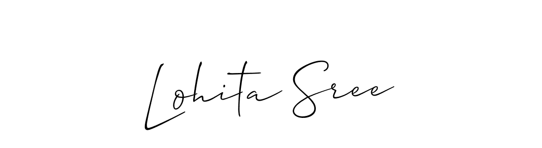 Make a short Lohita Sree signature style. Manage your documents anywhere anytime using Allison_Script. Create and add eSignatures, submit forms, share and send files easily. Lohita Sree signature style 2 images and pictures png