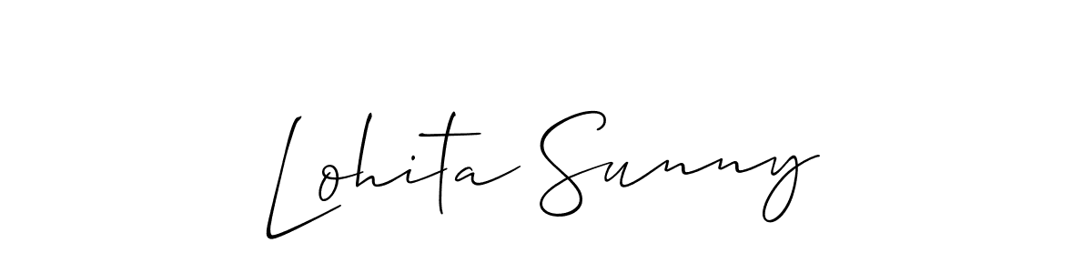 You should practise on your own different ways (Allison_Script) to write your name (Lohita Sunny) in signature. don't let someone else do it for you. Lohita Sunny signature style 2 images and pictures png
