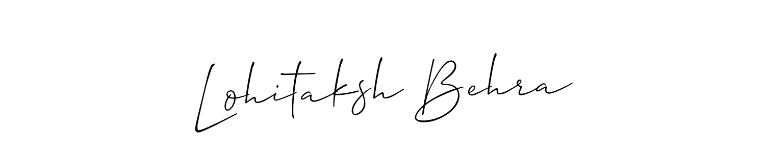 Create a beautiful signature design for name Lohitaksh Behra. With this signature (Allison_Script) fonts, you can make a handwritten signature for free. Lohitaksh Behra signature style 2 images and pictures png