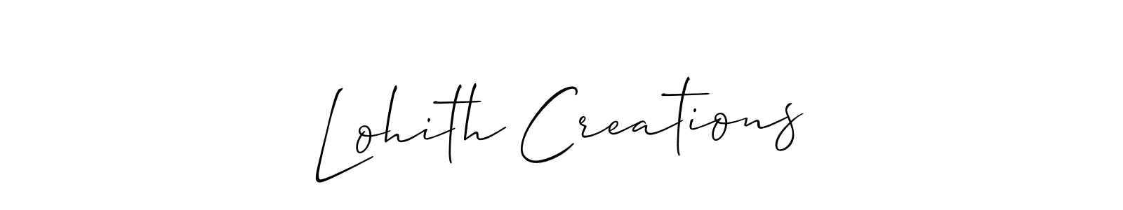 Make a beautiful signature design for name Lohith Creations. Use this online signature maker to create a handwritten signature for free. Lohith Creations signature style 2 images and pictures png