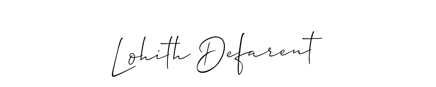 How to Draw Lohith Defarent signature style? Allison_Script is a latest design signature styles for name Lohith Defarent. Lohith Defarent signature style 2 images and pictures png