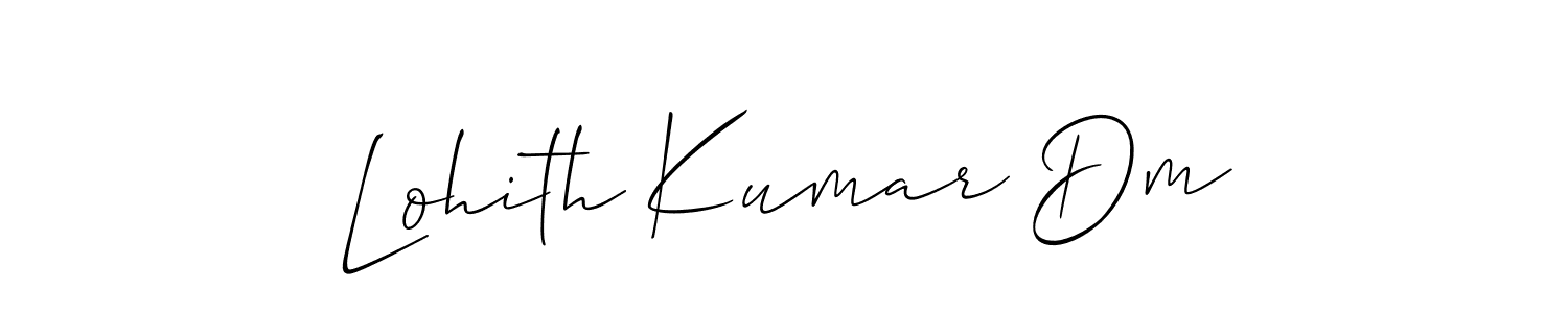 Similarly Allison_Script is the best handwritten signature design. Signature creator online .You can use it as an online autograph creator for name Lohith Kumar Dm. Lohith Kumar Dm signature style 2 images and pictures png