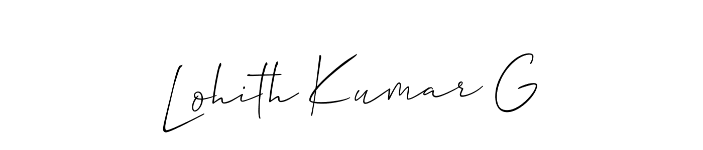 How to make Lohith Kumar G signature? Allison_Script is a professional autograph style. Create handwritten signature for Lohith Kumar G name. Lohith Kumar G signature style 2 images and pictures png