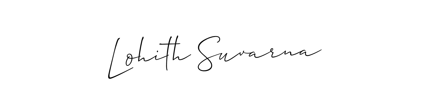 Use a signature maker to create a handwritten signature online. With this signature software, you can design (Allison_Script) your own signature for name Lohith Suvarna. Lohith Suvarna signature style 2 images and pictures png