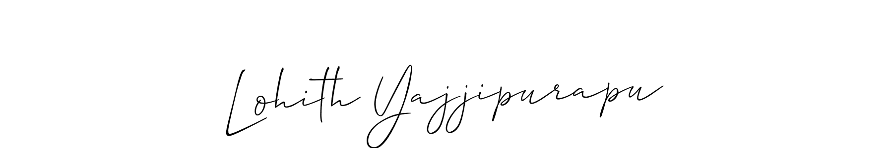 Create a beautiful signature design for name Lohith Yajjipurapu. With this signature (Allison_Script) fonts, you can make a handwritten signature for free. Lohith Yajjipurapu signature style 2 images and pictures png