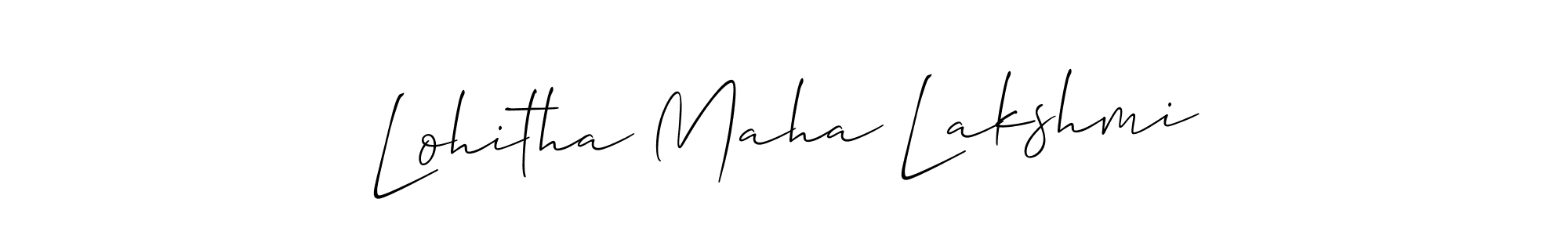 See photos of Lohitha Maha Lakshmi official signature by Spectra . Check more albums & portfolios. Read reviews & check more about Allison_Script font. Lohitha Maha Lakshmi signature style 2 images and pictures png