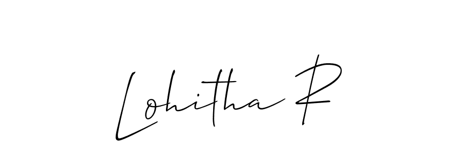 Lohitha R stylish signature style. Best Handwritten Sign (Allison_Script) for my name. Handwritten Signature Collection Ideas for my name Lohitha R. Lohitha R signature style 2 images and pictures png