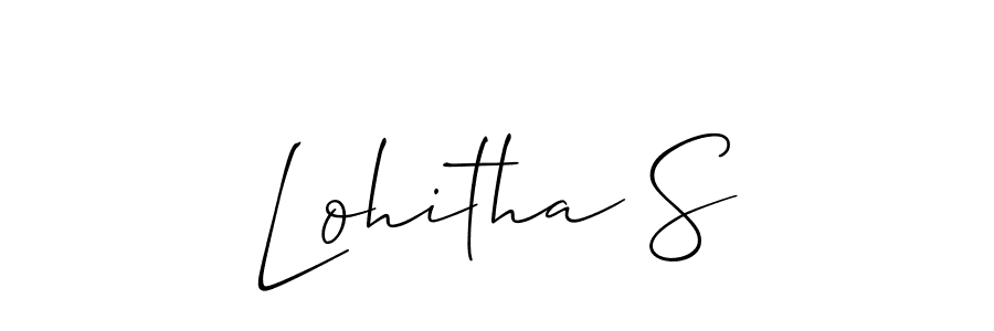 Design your own signature with our free online signature maker. With this signature software, you can create a handwritten (Allison_Script) signature for name Lohitha S. Lohitha S signature style 2 images and pictures png