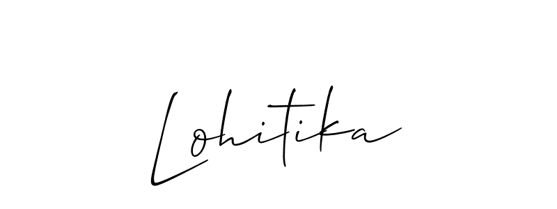 Similarly Allison_Script is the best handwritten signature design. Signature creator online .You can use it as an online autograph creator for name Lohitika. Lohitika signature style 2 images and pictures png