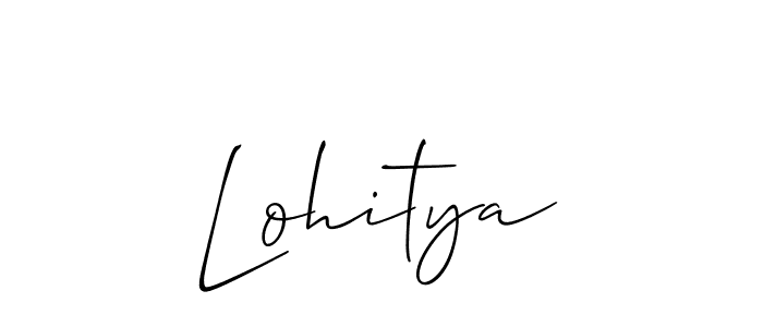 Make a beautiful signature design for name Lohitya. With this signature (Allison_Script) style, you can create a handwritten signature for free. Lohitya signature style 2 images and pictures png