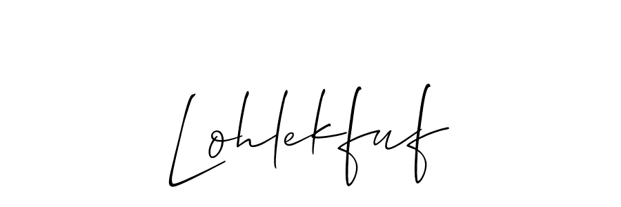 Use a signature maker to create a handwritten signature online. With this signature software, you can design (Allison_Script) your own signature for name Lohlekfuf. Lohlekfuf signature style 2 images and pictures png