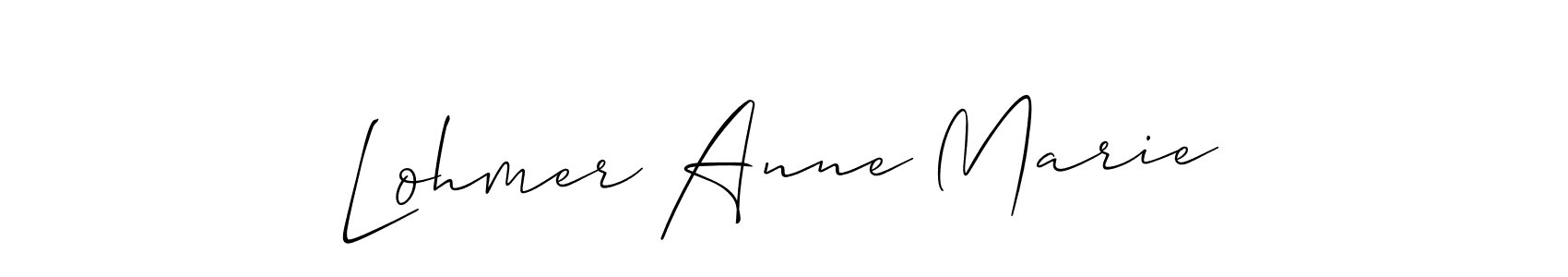 How to make Lohmer Anne Marie name signature. Use Allison_Script style for creating short signs online. This is the latest handwritten sign. Lohmer Anne Marie signature style 2 images and pictures png