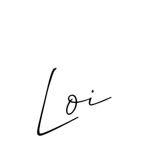 How to make Loi name signature. Use Allison_Script style for creating short signs online. This is the latest handwritten sign. Loi signature style 2 images and pictures png