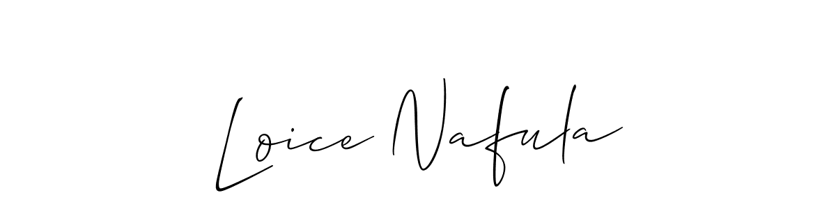 Create a beautiful signature design for name Loice Nafula. With this signature (Allison_Script) fonts, you can make a handwritten signature for free. Loice Nafula signature style 2 images and pictures png