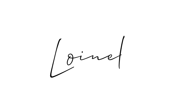 Design your own signature with our free online signature maker. With this signature software, you can create a handwritten (Allison_Script) signature for name Loinel. Loinel signature style 2 images and pictures png