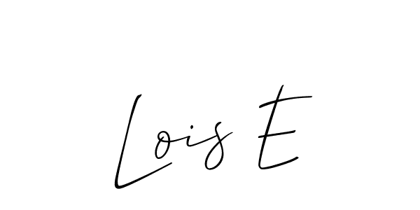 Lois E stylish signature style. Best Handwritten Sign (Allison_Script) for my name. Handwritten Signature Collection Ideas for my name Lois E. Lois E signature style 2 images and pictures png