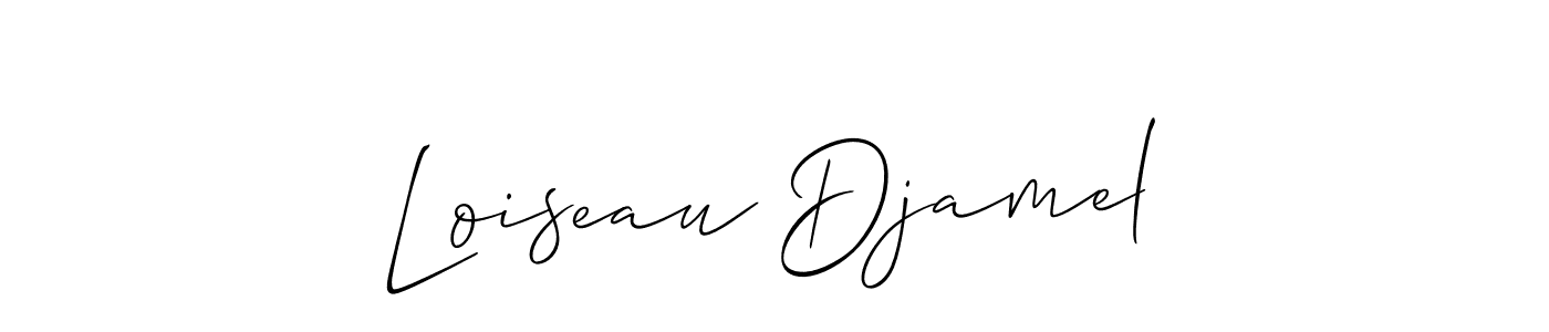 Loiseau Djamel stylish signature style. Best Handwritten Sign (Allison_Script) for my name. Handwritten Signature Collection Ideas for my name Loiseau Djamel. Loiseau Djamel signature style 2 images and pictures png