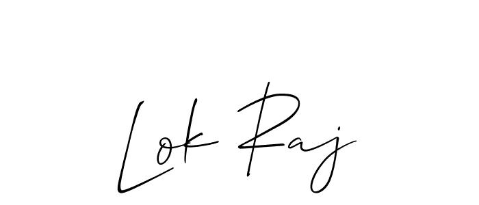 The best way (Allison_Script) to make a short signature is to pick only two or three words in your name. The name Lok Raj include a total of six letters. For converting this name. Lok Raj signature style 2 images and pictures png