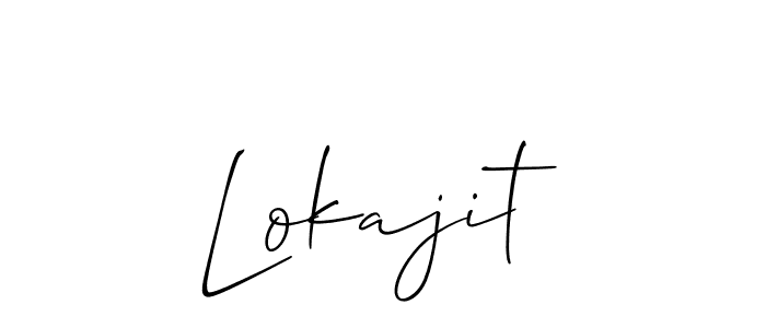 How to make Lokajit name signature. Use Allison_Script style for creating short signs online. This is the latest handwritten sign. Lokajit signature style 2 images and pictures png