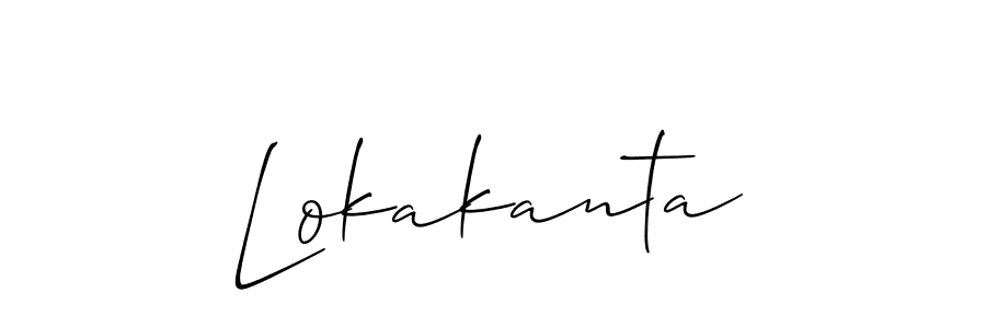 Design your own signature with our free online signature maker. With this signature software, you can create a handwritten (Allison_Script) signature for name Lokakanta. Lokakanta signature style 2 images and pictures png