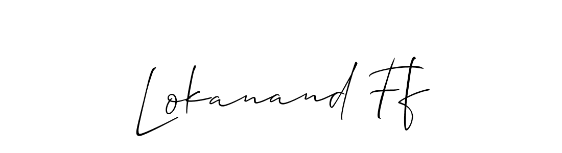 Make a beautiful signature design for name Lokanand Ff. With this signature (Allison_Script) style, you can create a handwritten signature for free. Lokanand Ff signature style 2 images and pictures png