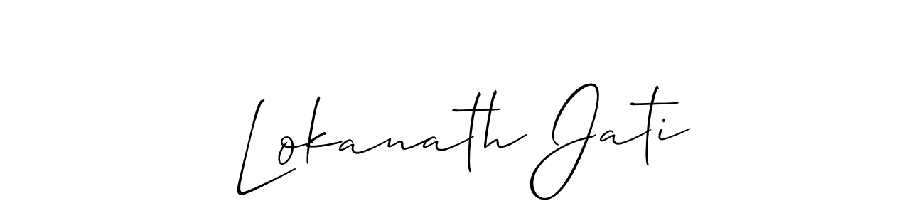 How to make Lokanath Jati signature? Allison_Script is a professional autograph style. Create handwritten signature for Lokanath Jati name. Lokanath Jati signature style 2 images and pictures png
