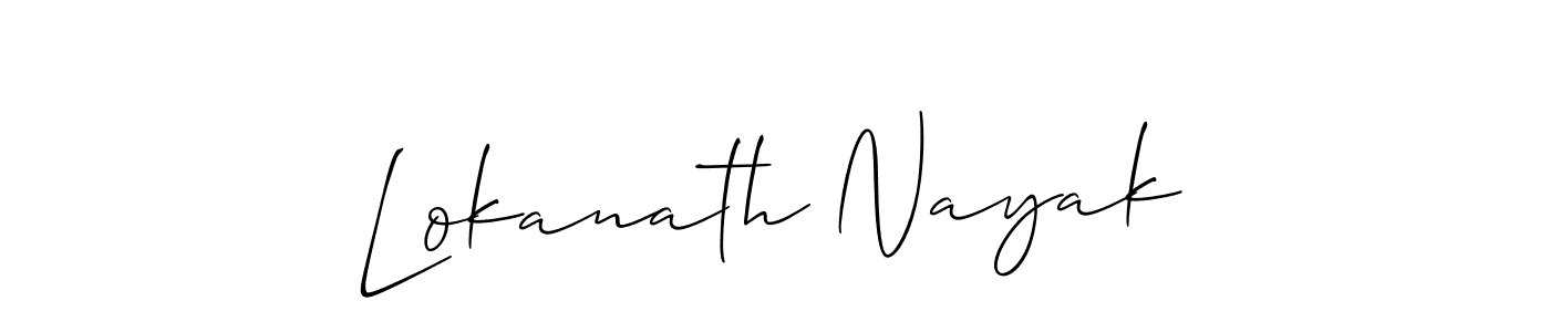 How to make Lokanath Nayak name signature. Use Allison_Script style for creating short signs online. This is the latest handwritten sign. Lokanath Nayak signature style 2 images and pictures png