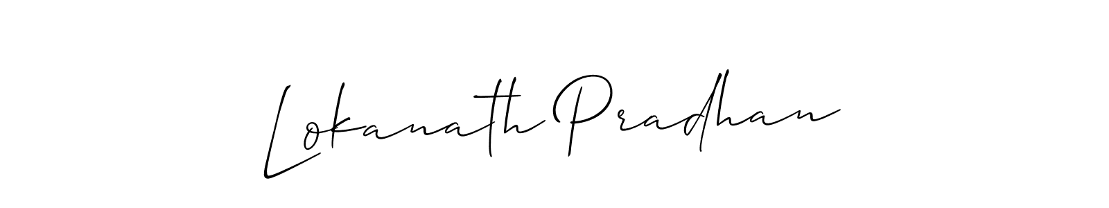 Also we have Lokanath Pradhan name is the best signature style. Create professional handwritten signature collection using Allison_Script autograph style. Lokanath Pradhan signature style 2 images and pictures png