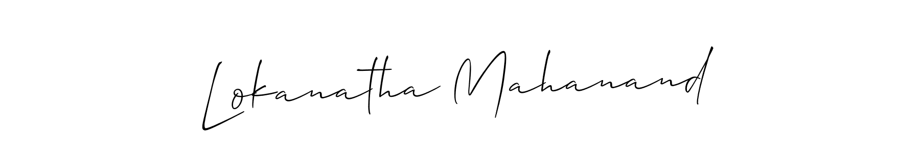 if you are searching for the best signature style for your name Lokanatha Mahanand. so please give up your signature search. here we have designed multiple signature styles  using Allison_Script. Lokanatha Mahanand signature style 2 images and pictures png