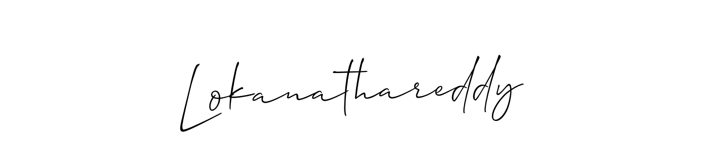 Make a beautiful signature design for name Lokanathareddy. With this signature (Allison_Script) style, you can create a handwritten signature for free. Lokanathareddy signature style 2 images and pictures png