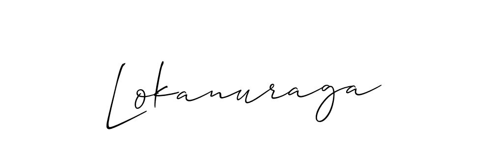 How to make Lokanuraga name signature. Use Allison_Script style for creating short signs online. This is the latest handwritten sign. Lokanuraga signature style 2 images and pictures png