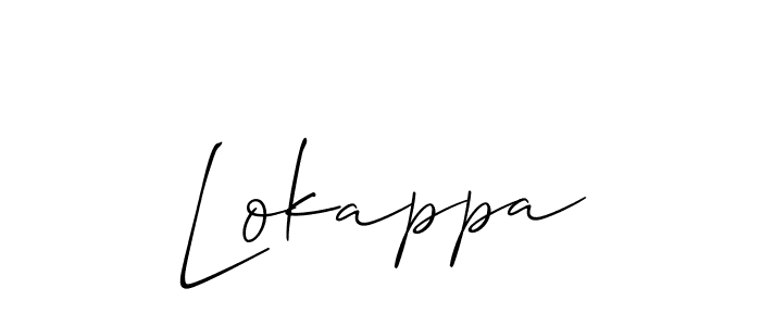 It looks lik you need a new signature style for name Lokappa. Design unique handwritten (Allison_Script) signature with our free signature maker in just a few clicks. Lokappa signature style 2 images and pictures png