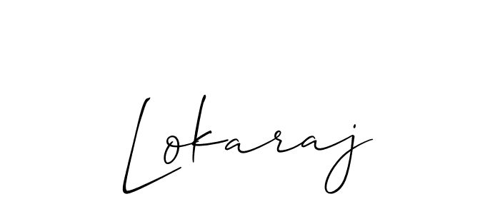 Make a beautiful signature design for name Lokaraj. With this signature (Allison_Script) style, you can create a handwritten signature for free. Lokaraj signature style 2 images and pictures png