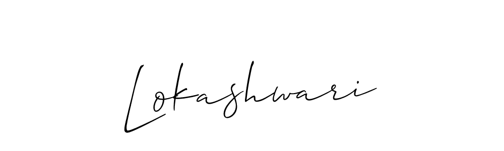 The best way (Allison_Script) to make a short signature is to pick only two or three words in your name. The name Lokashwari include a total of six letters. For converting this name. Lokashwari signature style 2 images and pictures png