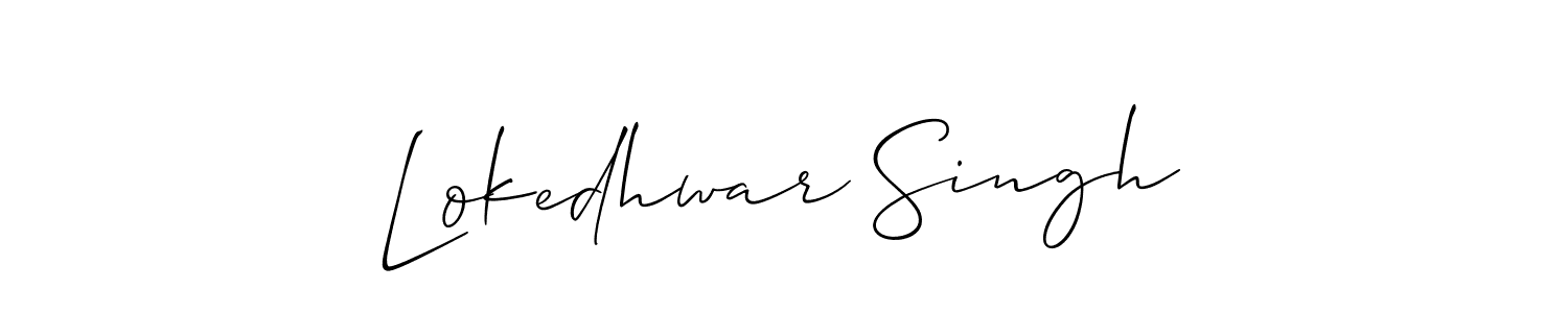 You should practise on your own different ways (Allison_Script) to write your name (Lokedhwar Singh) in signature. don't let someone else do it for you. Lokedhwar Singh signature style 2 images and pictures png